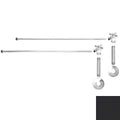 Matte Black Brass Cross Handle Lavatory Supply Kit A11793