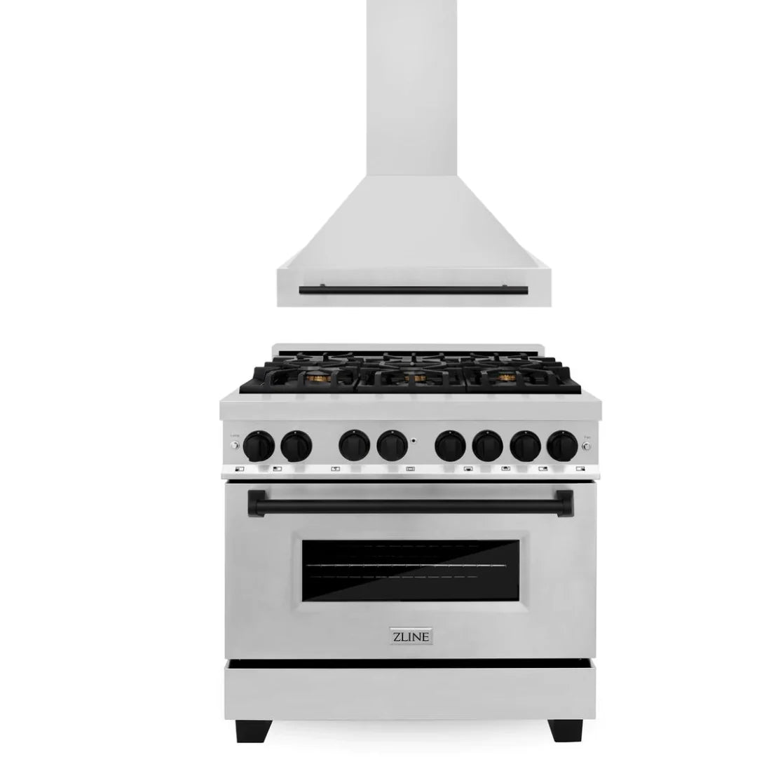 36 In. Dual Fuel Range and Range Hood in Stainless Steel M8059