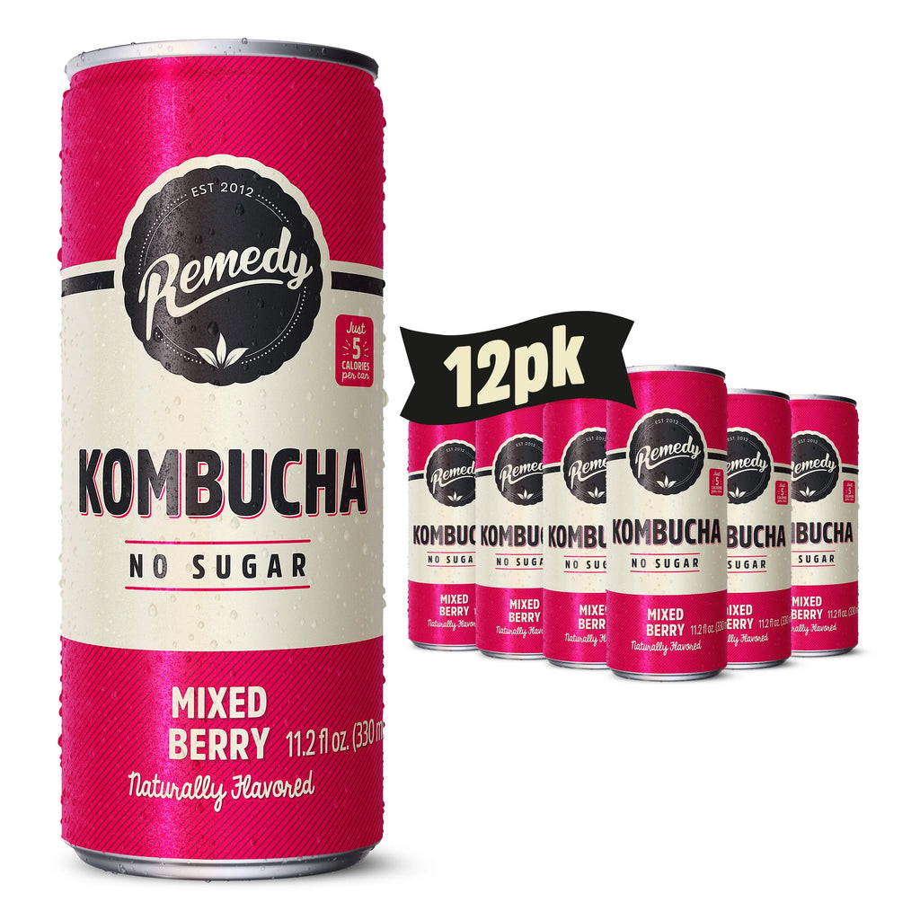 Mixed Berry Sugar Free Kombucha 12 Pk 11.2 oz Cans E330545