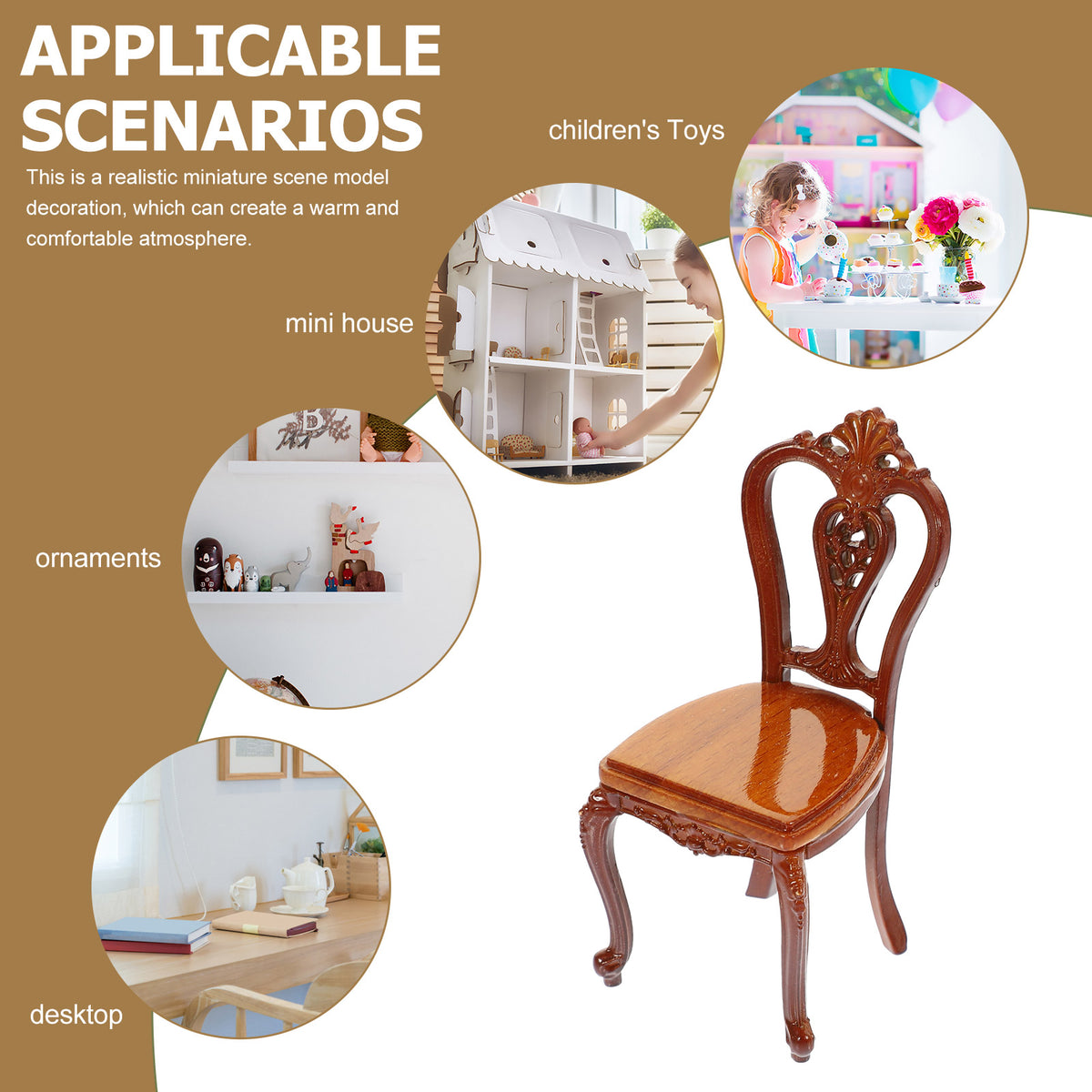 Mini Metal Bench Doll House Furniture U654057