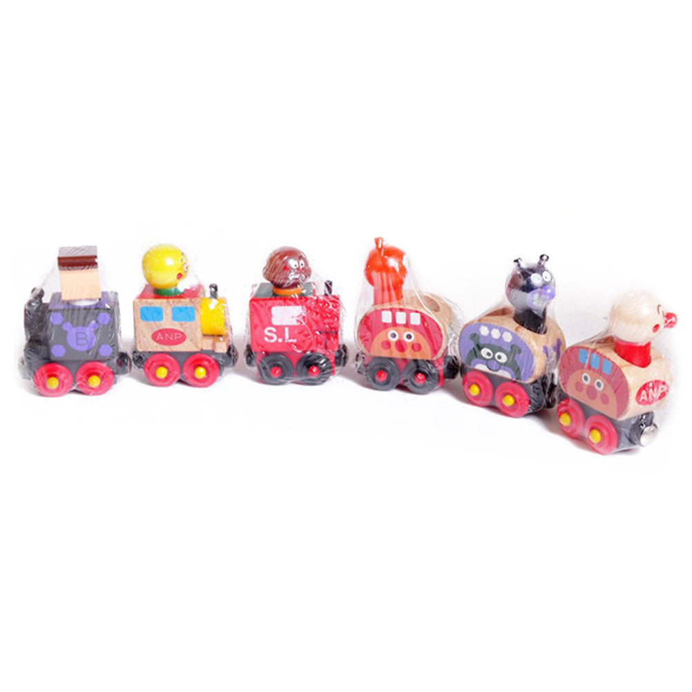 6pcs Wooden Magnetic Train Toy I497