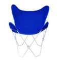 35" Outdoor Patio Butterfly Chair with Royal Blue Cotton Fabric F856