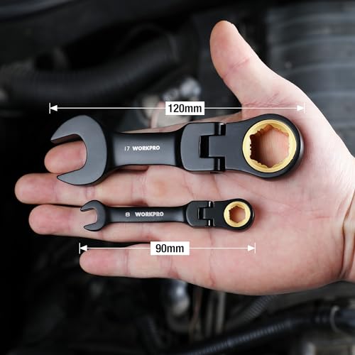 8 Piece Metric 9-17 mm Stubby Ratcheting Combination Wrench Set R126973