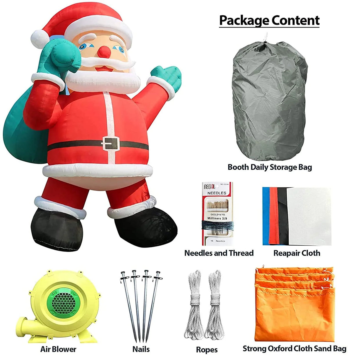 Giant Yard Inflatable Santa Claus with Blower 26' L271