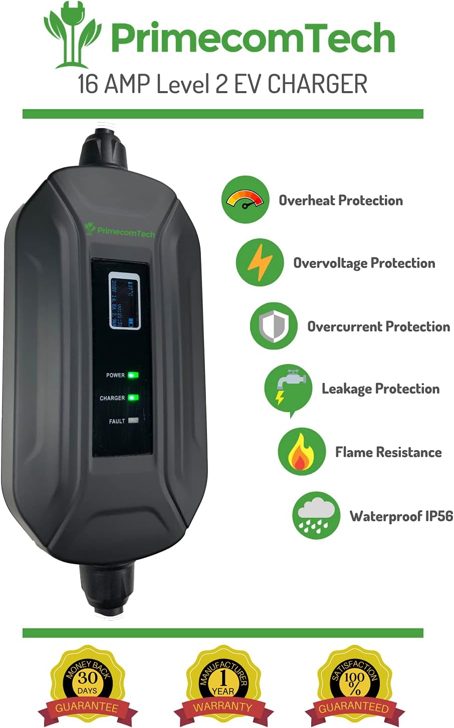 Portable Level 2 EV Charger 30ft 10-50P I603