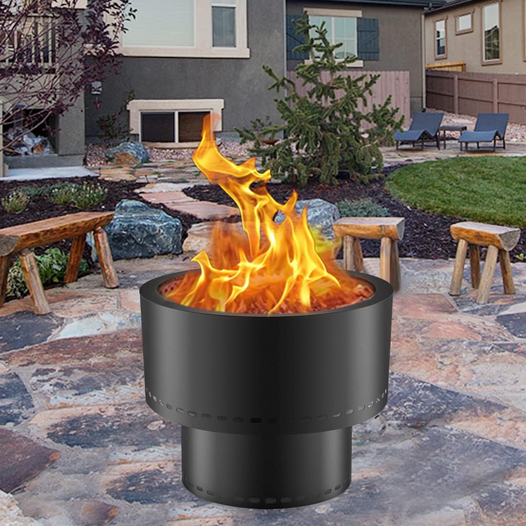 Carbon Steel Smokeless Fire Pit, 13.5 inch Diameter, Portable S824635