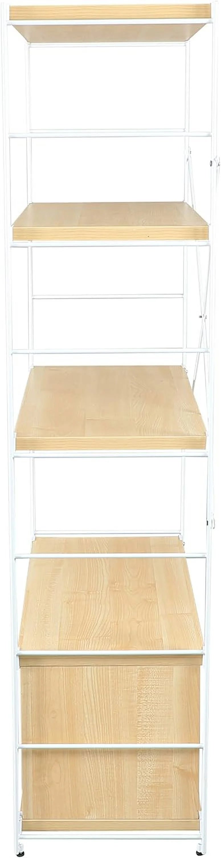4 Shelves Bookcase with Steel Frame A504182