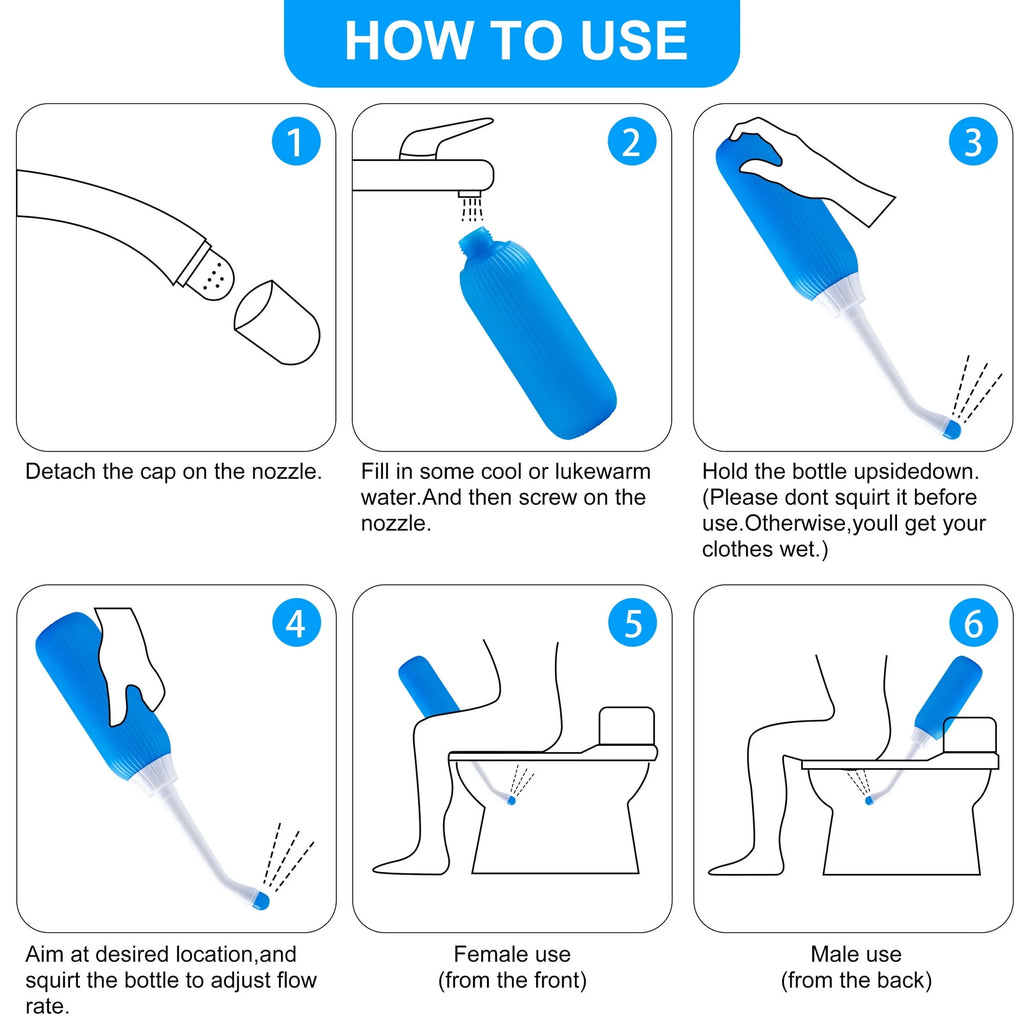 2 Pack Portable Travel Bidet Bottle with Travel Bag B391759