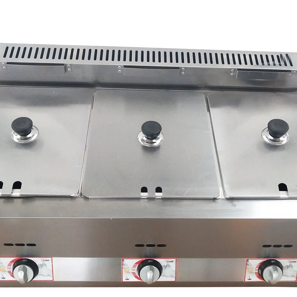 Stainless Steel Commercial Countertop Deep Gas Fryer 12/16L K295