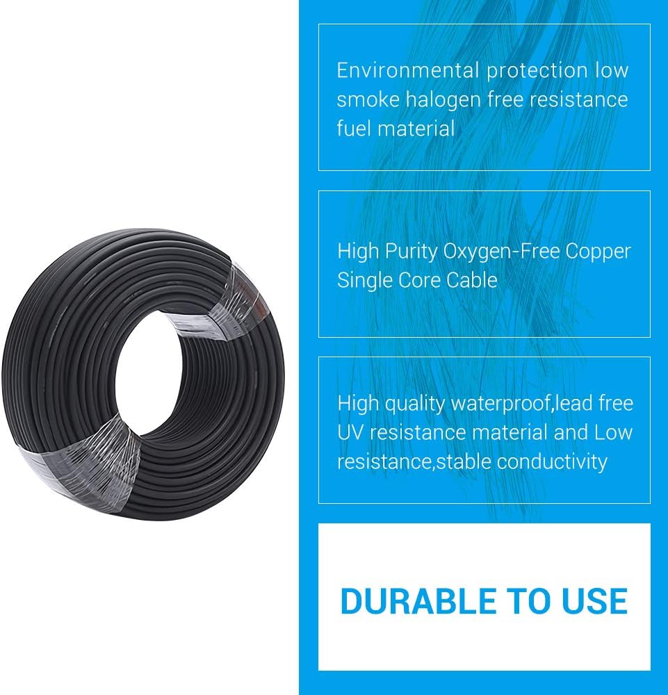 10AWG Solar Extension Cable 95 Feet Black N4929