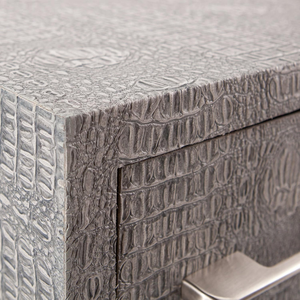 Gray Textured Reptile Desk L7301