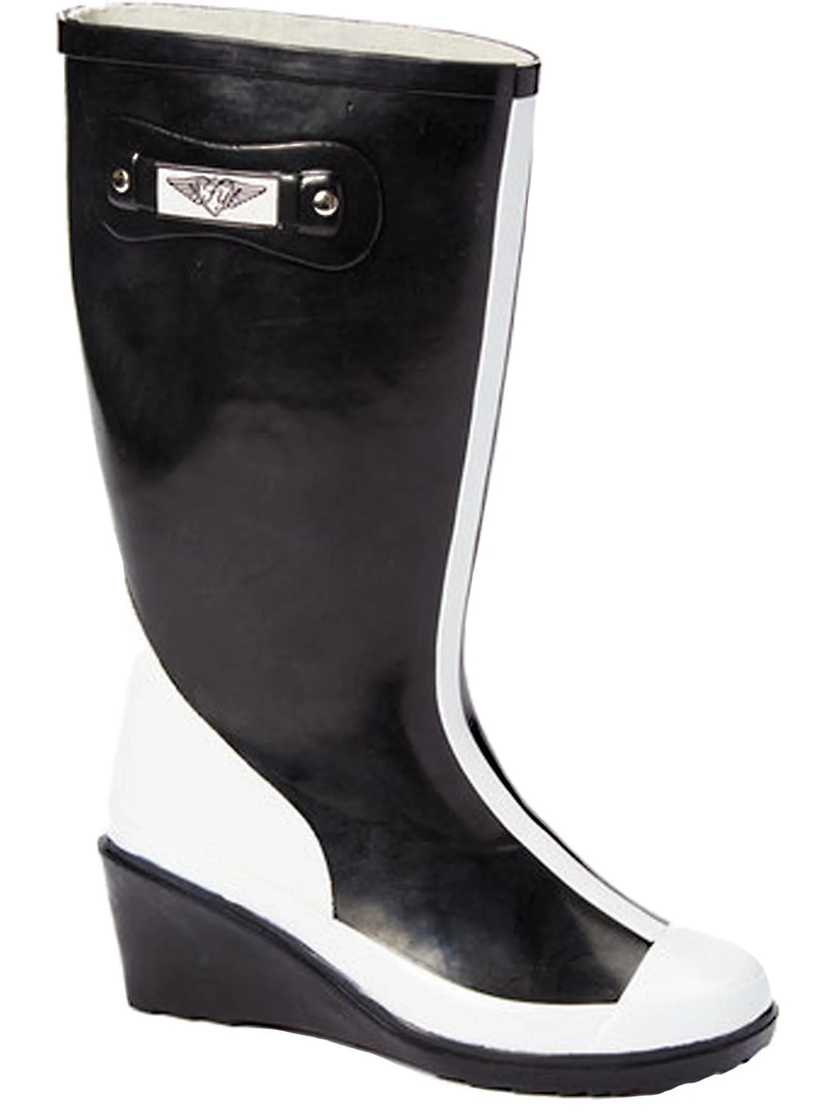 Women's Two-tone Wedge Rain Boot Y514952