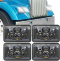 60W 4x6 Inch Chrome LED Headlights 4 PCS G246672