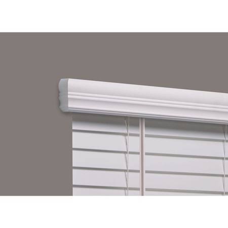 Cordless Faux Wood Blind, white, 24-1/4x22w x 5 U56083