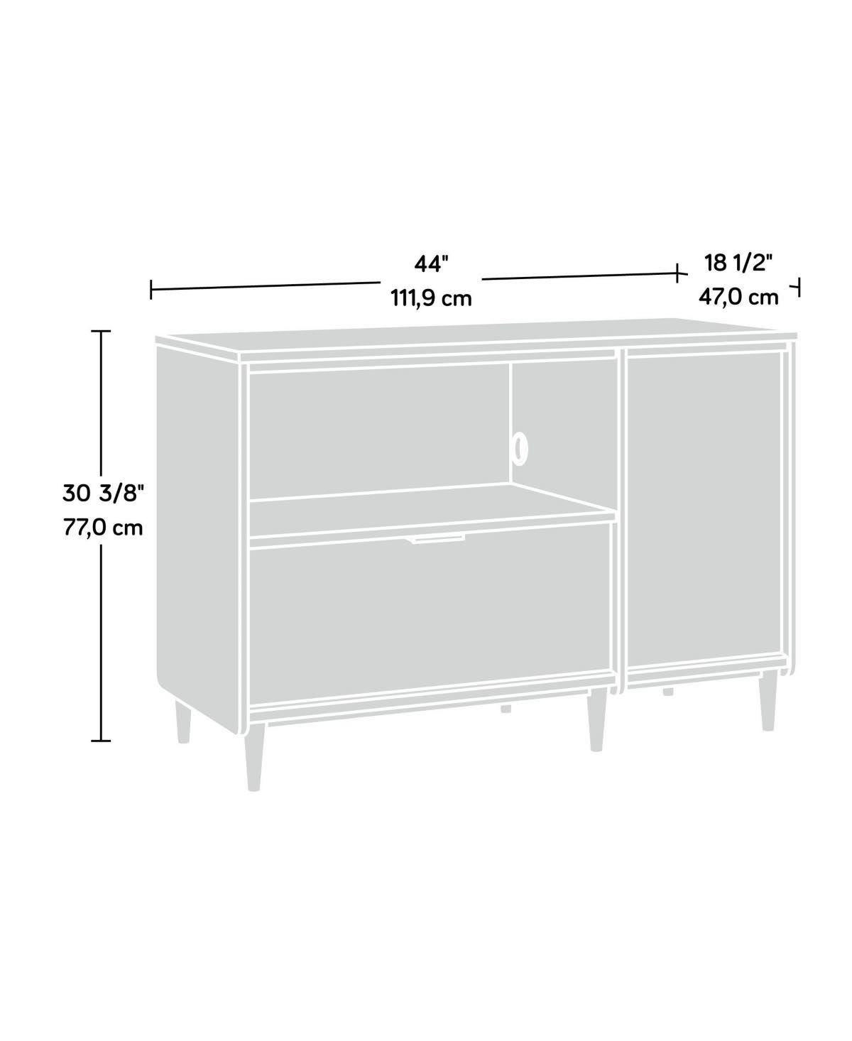 Grand Walnut Storage Credenza O946235
