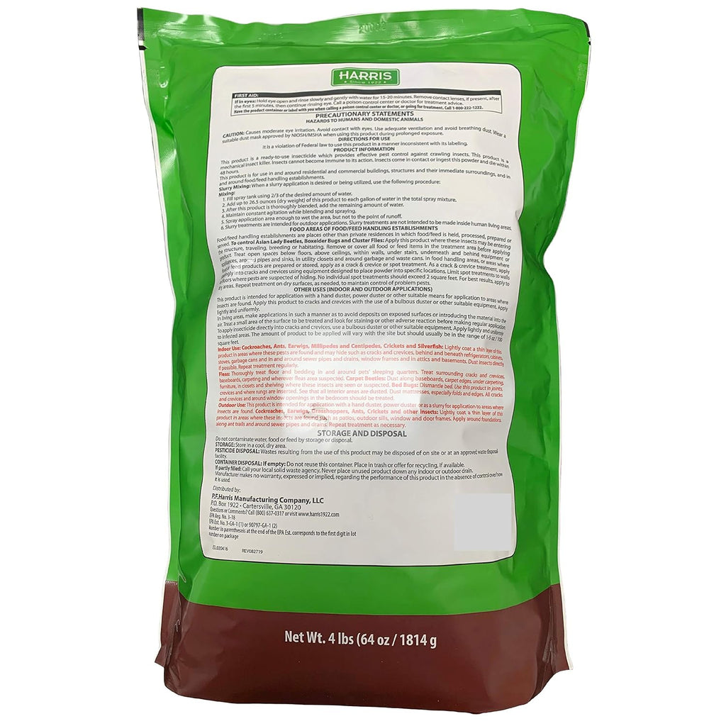 4lb Diatomaceous Earth Crawling Insect Killer with Powder Duster W809059