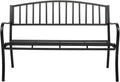 Black Metal Patio Bench E365636