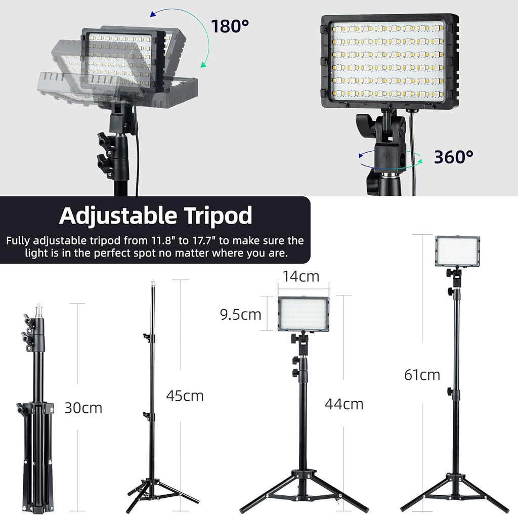 RGB Photography Lighting Kit, Tabletop Video Conference Lighting, 3 Packs S685