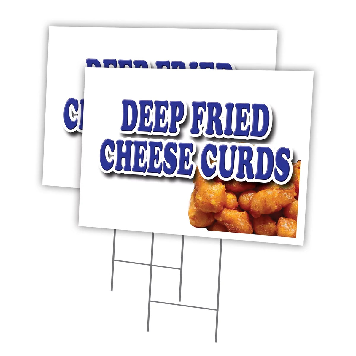 Cheese Curds 2 Pack 12" x 16" Yard Sign & Stake M151466