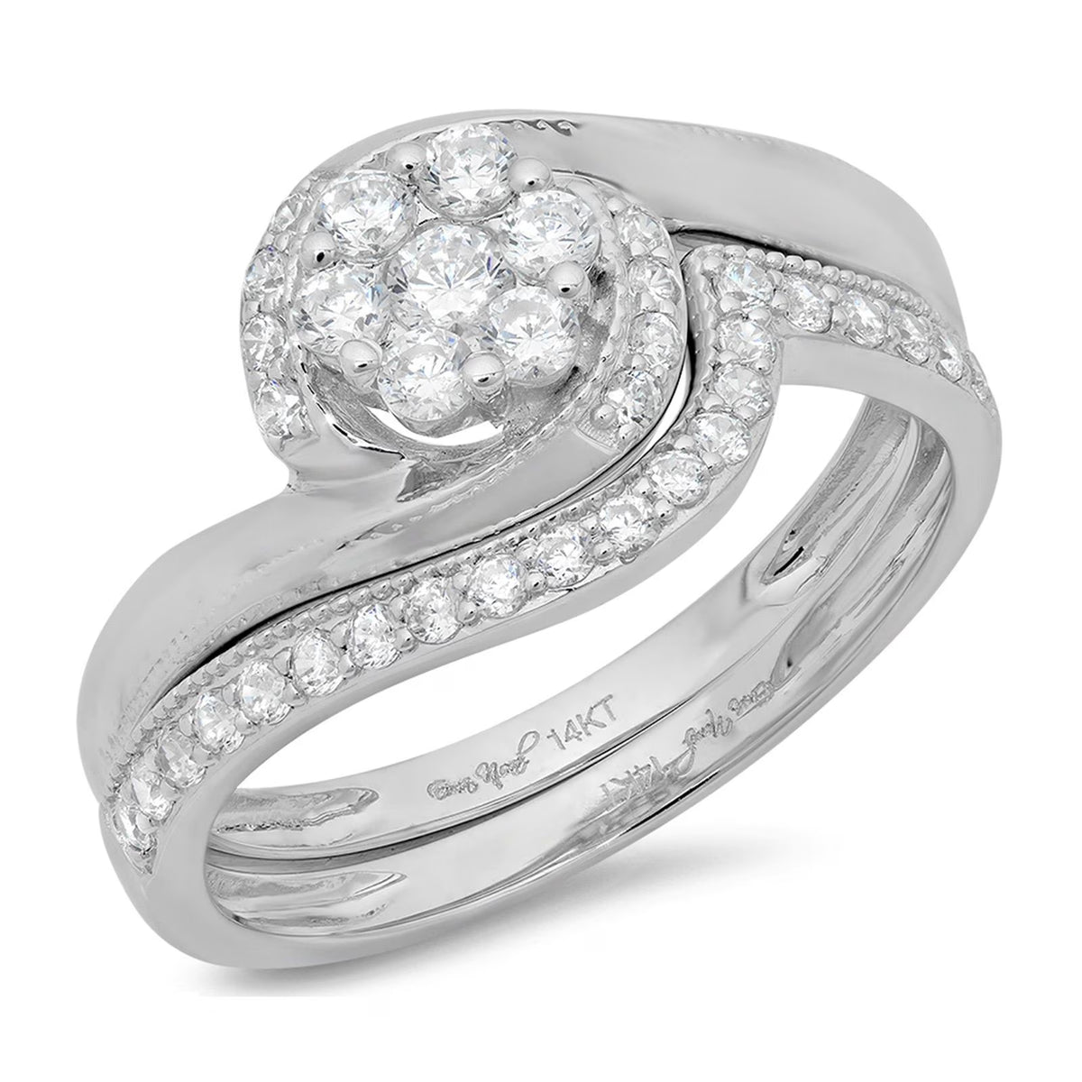 18K White Gold Diamond Engagement Ring O15732