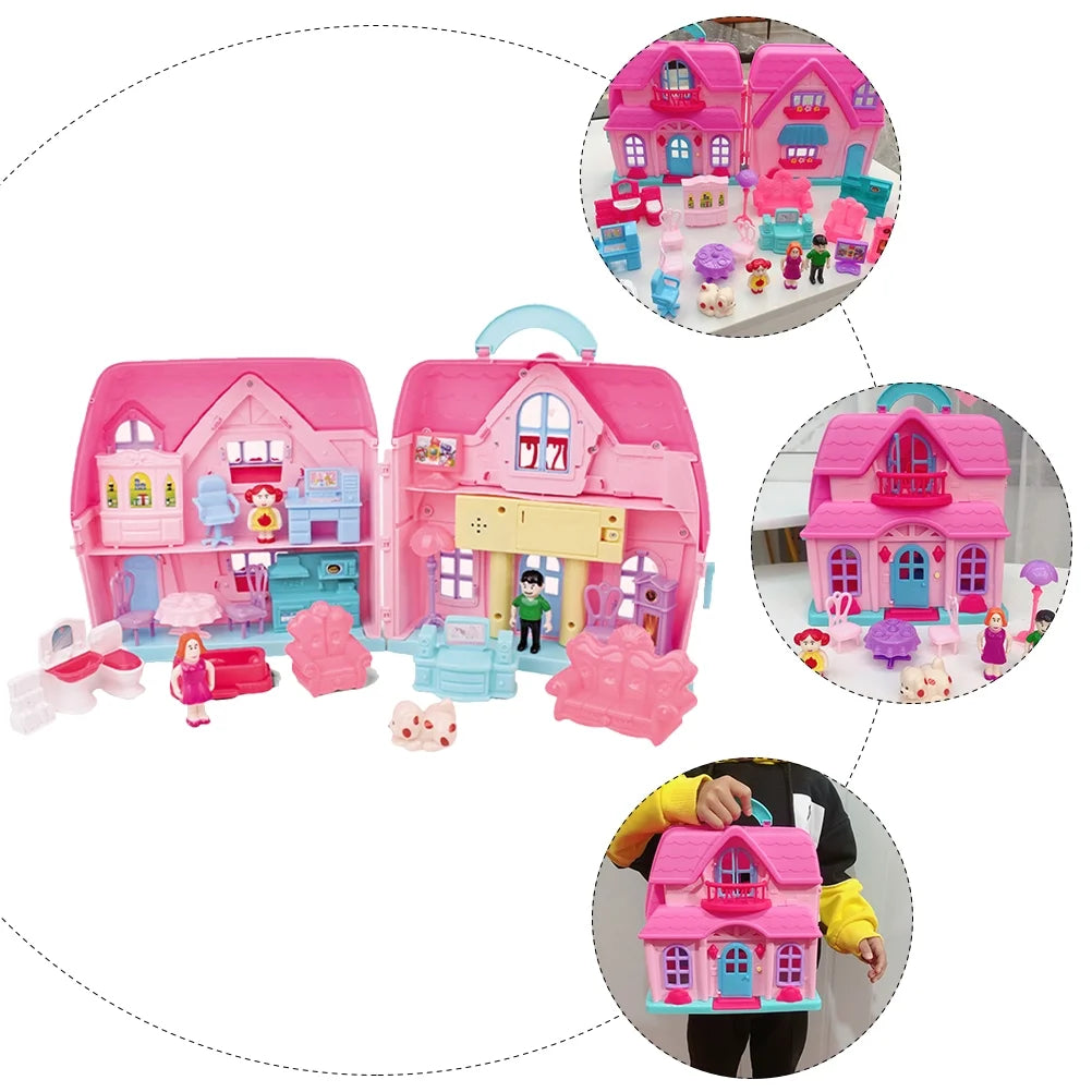 Portable House Two-storey Villa Mold Toy L9536