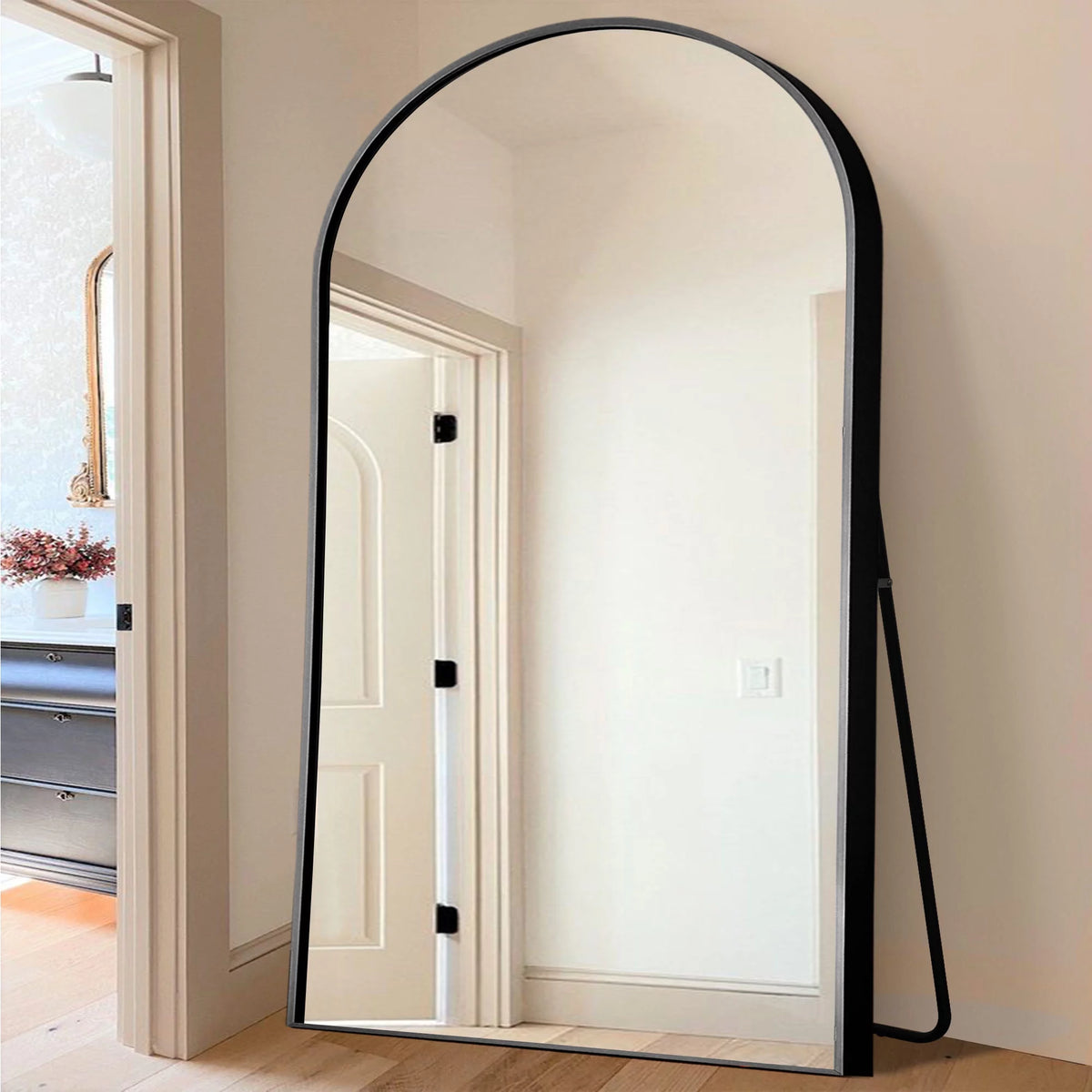 71"x32" Aluminum Alloy Arch Full Length Floor Mirror K945