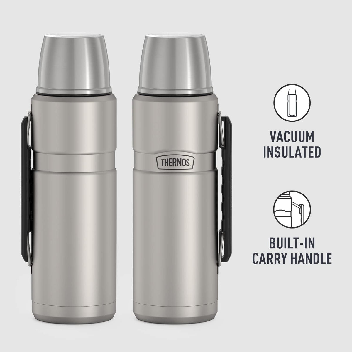 40 Ounce Vacuum-Insulated Stainless Steel Beverage Bottle and 16 Ounce Travel Mug G356461