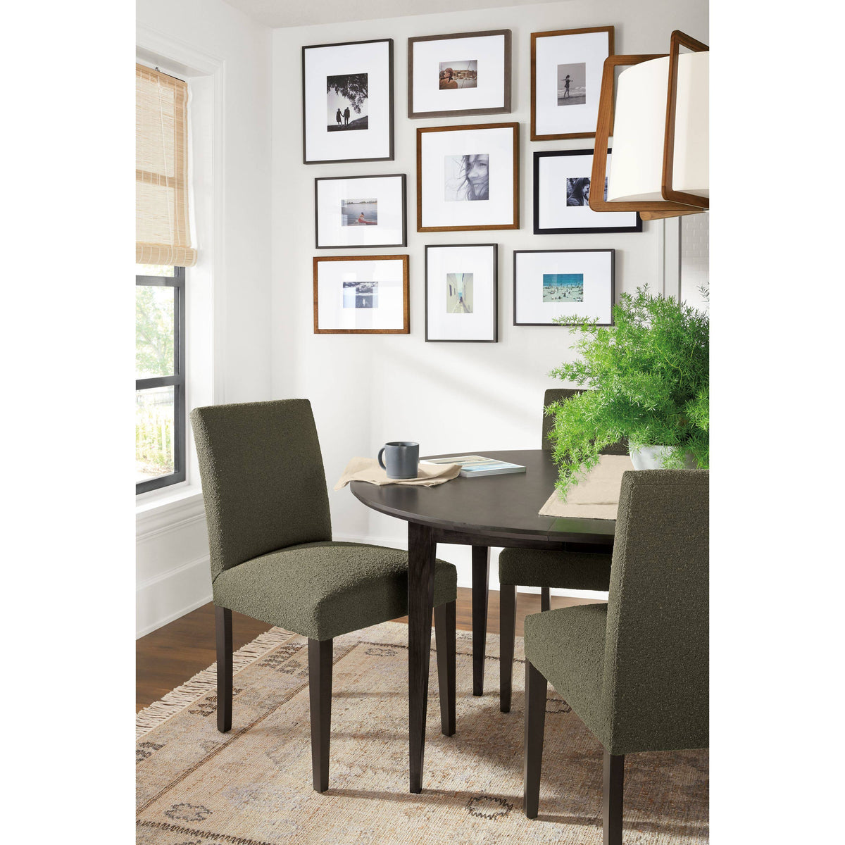 Modern Side Chair in Flint Terracotta with Charcoal Legs U4630