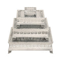 Aluminum 4-Piece Square Cake Stand J71958
