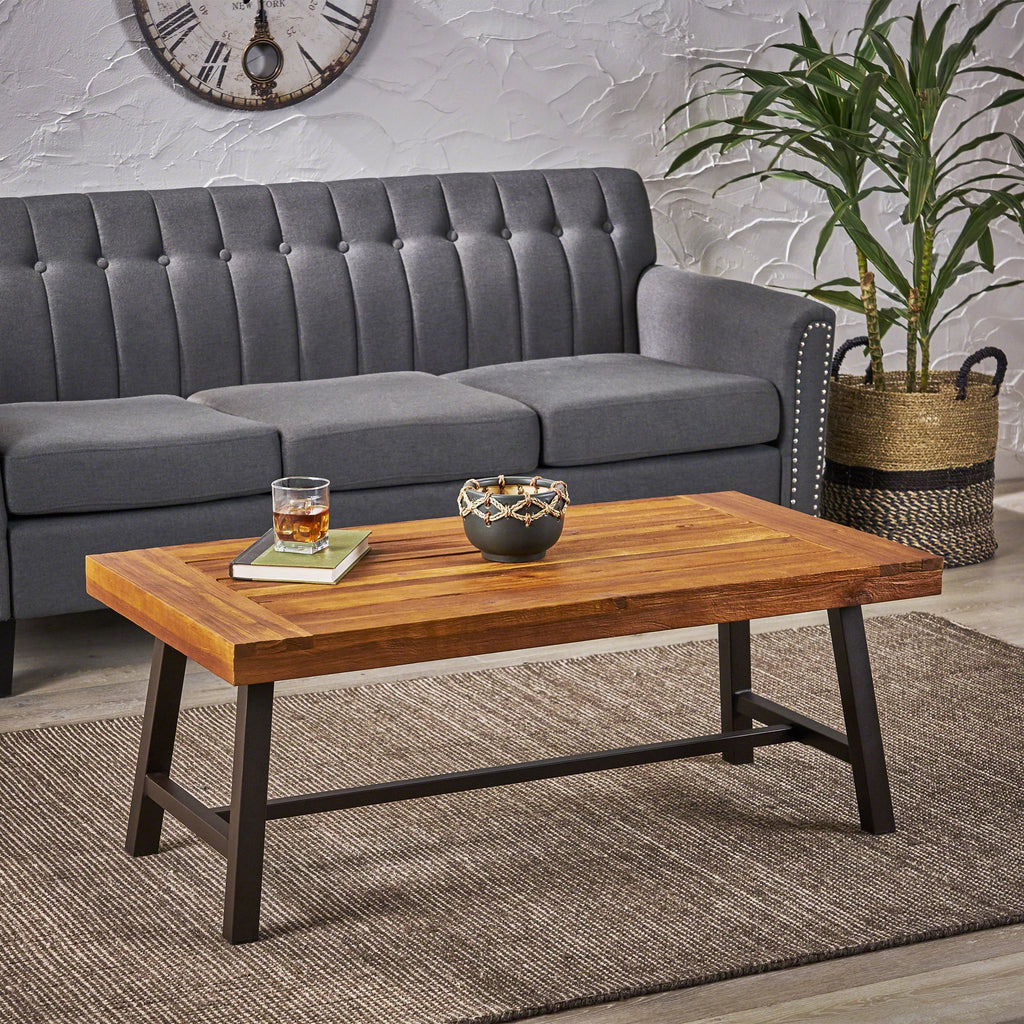 Rustic Acacia Wood Coffee Table S4320