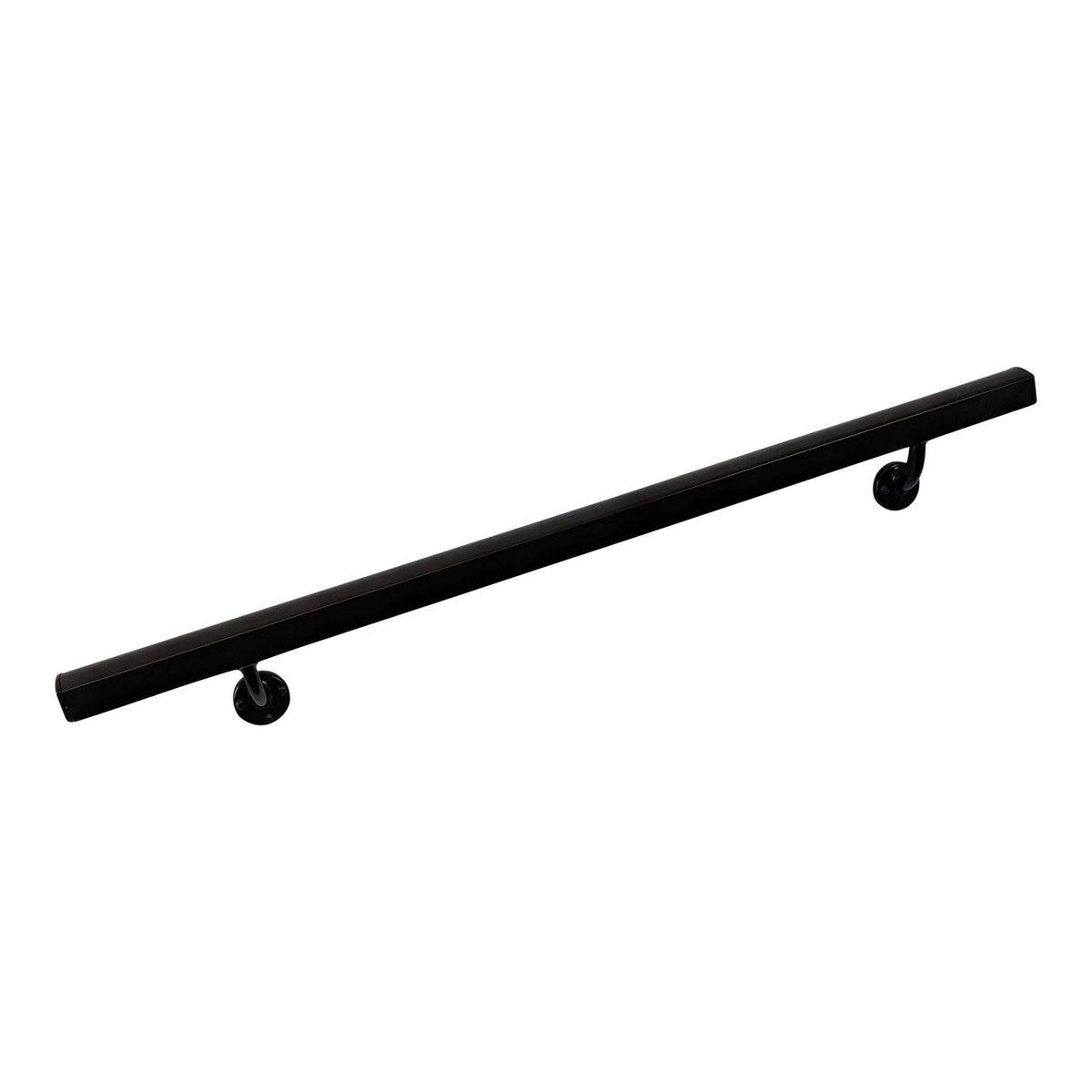 Aluminum Wall Handrail with Mounts, 12& Length, Black Pearl R7419