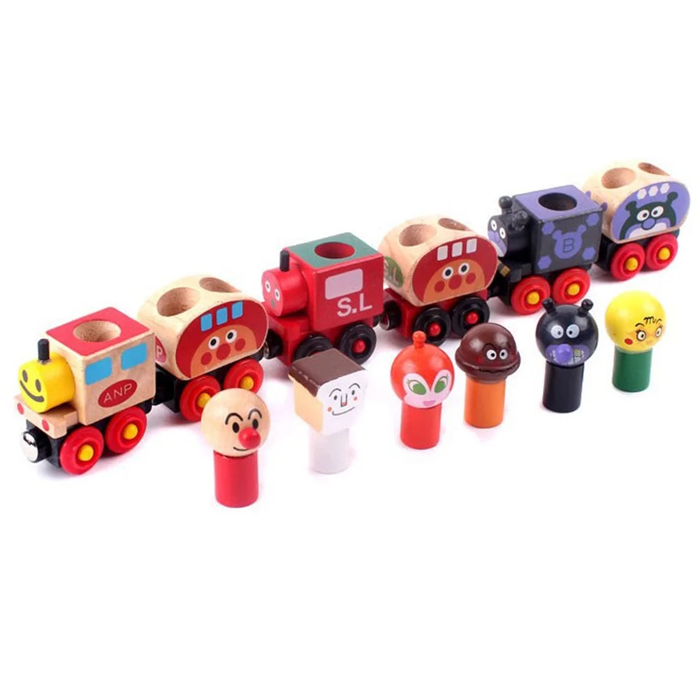 6pcs Wooden Magnetic Train Toy I497