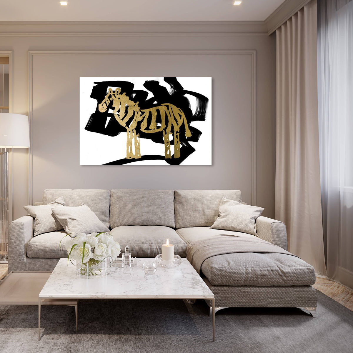 Modern Safari Zebra Canvas Art C887