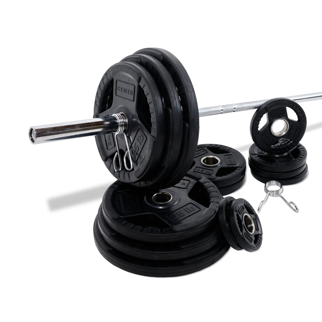 Olympic Weight Set, 45 lbs Bar and 300 lbs Plates V83856