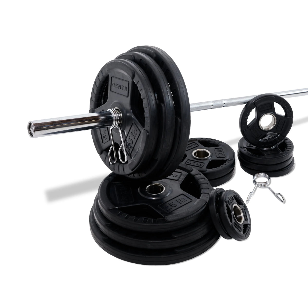 Olympic Weight Set, 45 lbs Bar and 300 lbs Plates V83856