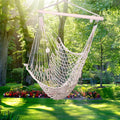 Cotton Rope Hammock Chair with Wood Stretcher O393