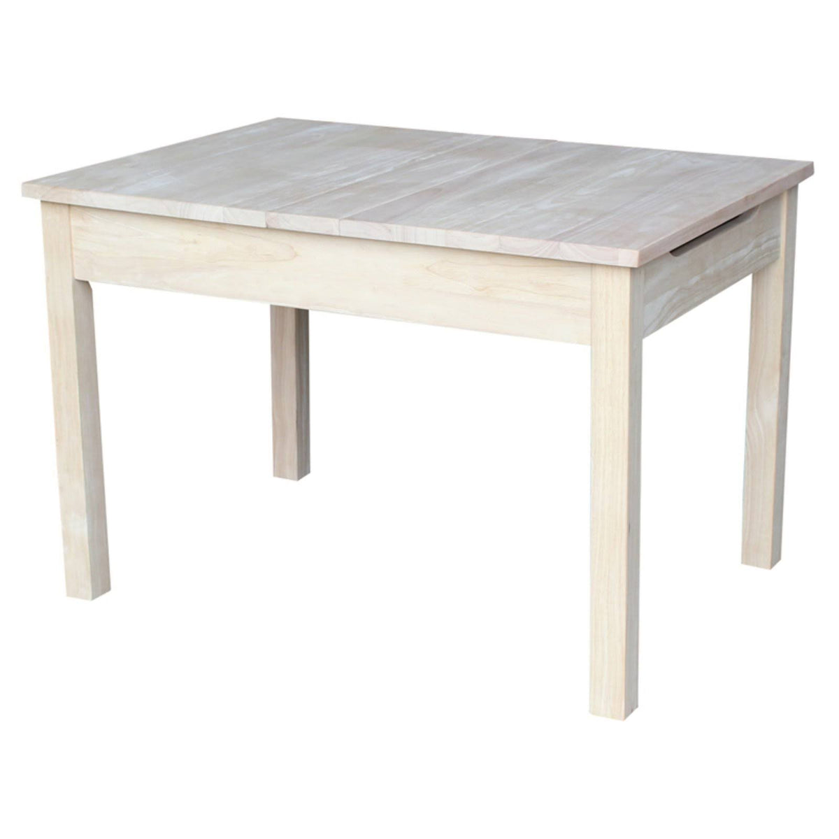 Unfinished Kids' Storage Table with Lift Top I112