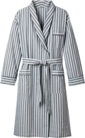 Men's Striped Cotton Seersucker Robe X479936