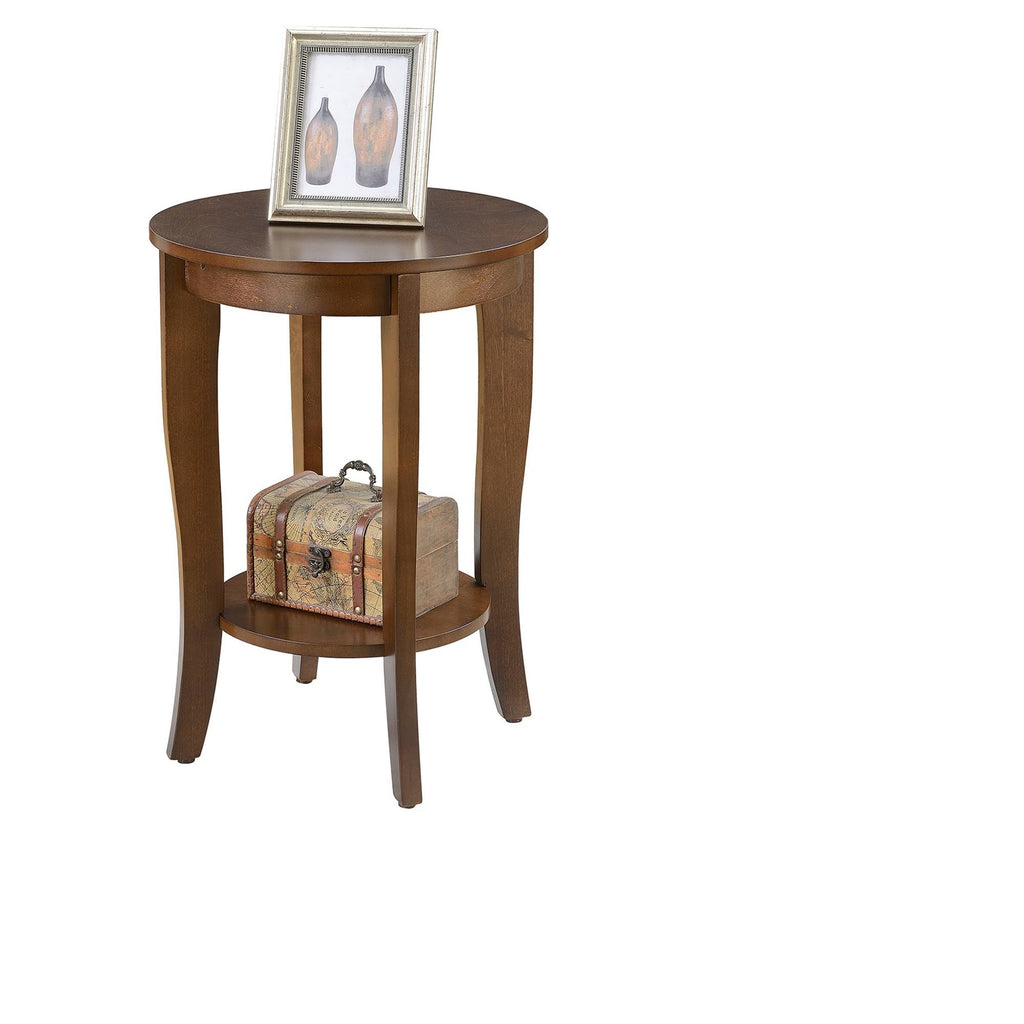 Round End Table Espresso A9319