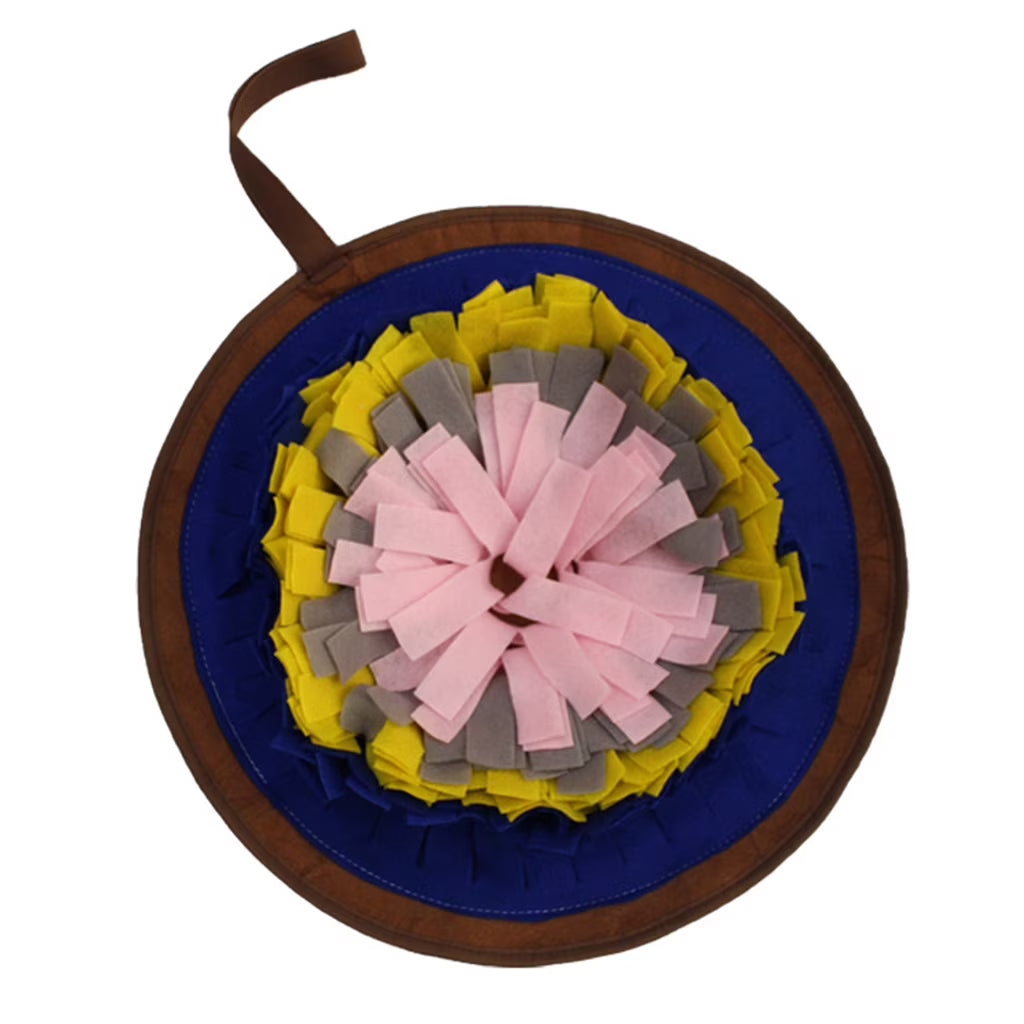 Round Snuffle Mat for Dogs Feeding Pad Interactive Puzzle Toy X360