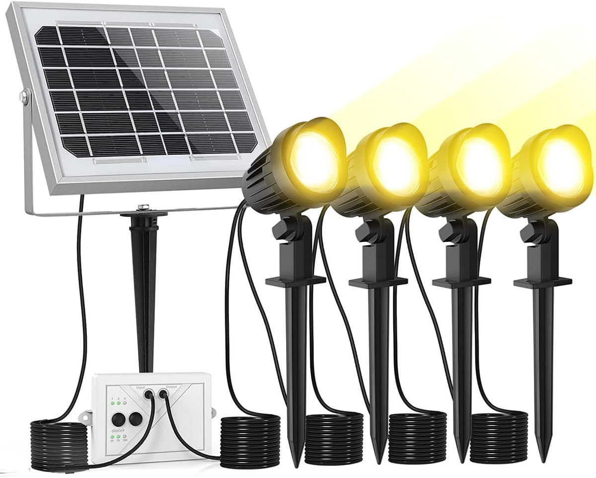 4-in-1 Solar Landscape Lights, IP66 Waterproof, 2700K/4000K/6000K L9034