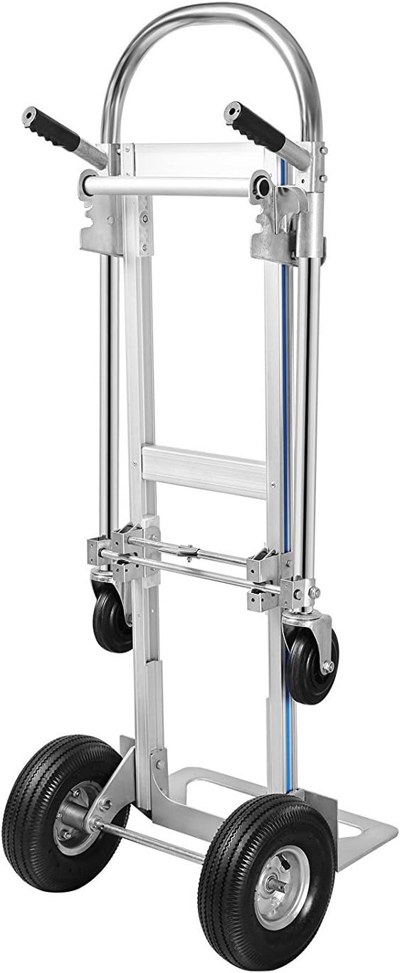 Heavy Duty Convertible Aluminum Hand Truck Dolly with Rubber Wheels B754