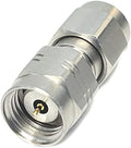 Precision 1.85 mm Male to SMA Male Microwave Adapter, DC to 26.5 GHz, 50 Ohm, Stainless Steel Body P937