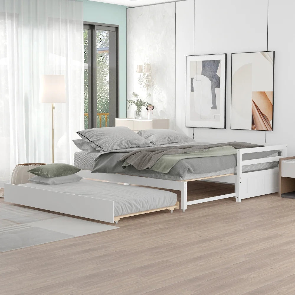 White Twin Daybed with Trundle Q740