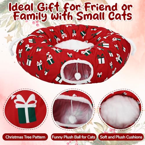 Cat Tunnel Bed 3ft x 3ft x 9.8 in Folded Cave for Small Animals Z8891