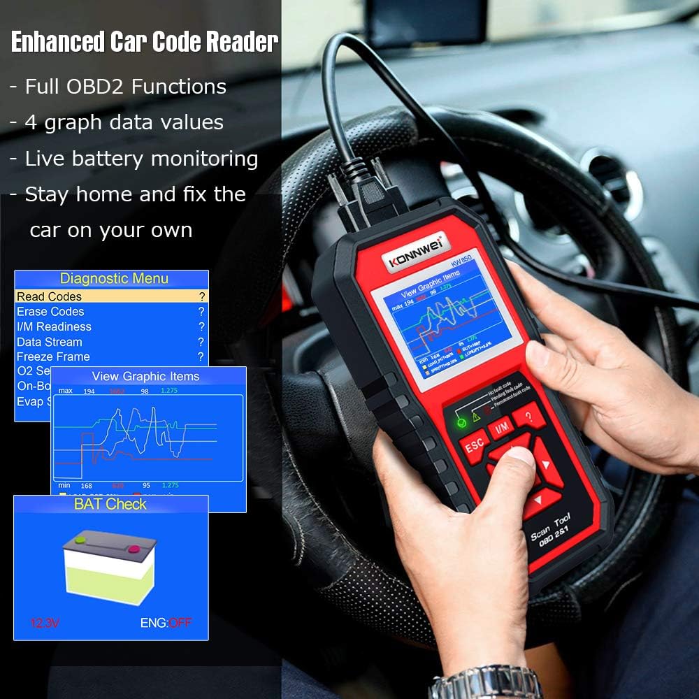 OBD2 Scanner Code Reader Diagnostic Scan Tool Pack of 2 E78809
