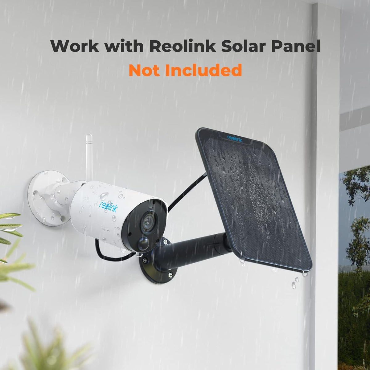 Wireless Outdoor Security Camera 1080P HD Solar Powered 2 Pack O892