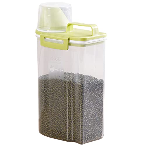 2Pack BPA Free Plastic Airtight Rice Storage Bin Cereal Containers Dispenser U778