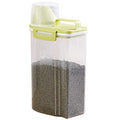 2Pack BPA Free Plastic Airtight Rice Storage Bin Cereal Containers Dispenser U778