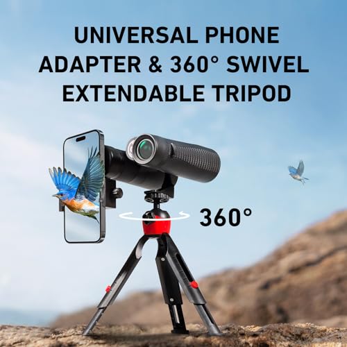 10x42 HD Binoculars with Phone Adapter and Tripod T6555